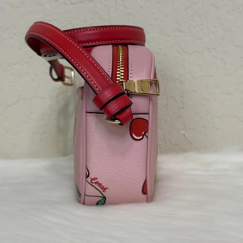 Coach Mini Jamie Camera Bag With Heart Cherry Print - Picture 5 of 12
